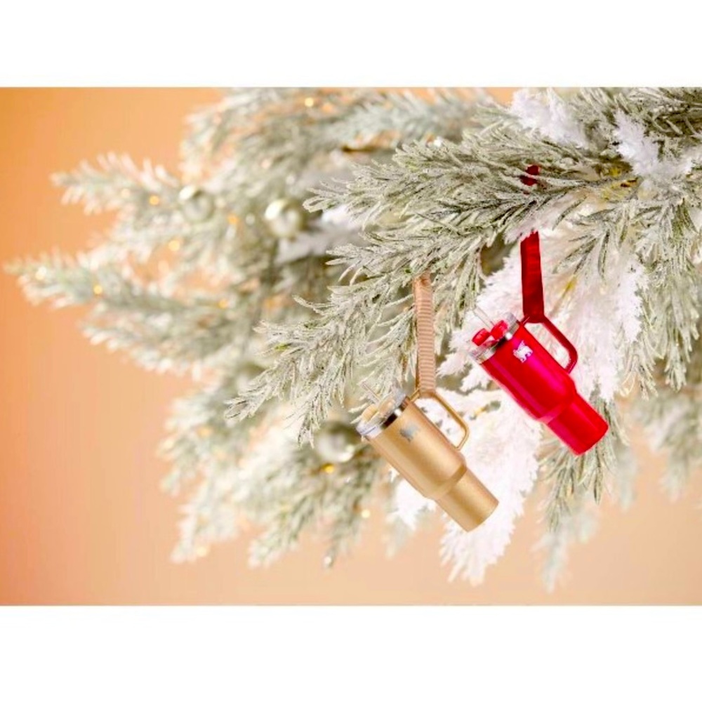 2-PACK! Stanley Water Bottle Keychain Christmas Tree Ornament